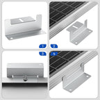 Aluminum Alloy Solar Panel Brackets for RV, Trailer, Van, Yacht and Off-Grid Roof Installation(4 PCS)