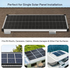 Aluminum Alloy Solar Panel Brackets for RV, Trailer, Van, Yacht and Off-Grid Roof Installation(4 PCS)