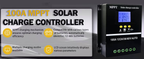 MPPT 12V/24V/36V/48V Solar Charge Controller Tools 100A LCD Dual USB