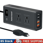 200W Car Power Inverter DC 12V to AC 110V 120V Converter Adapter Charger RV US