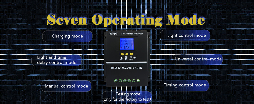 MPPT 12V/24V/36V/48V Solar Charge Controller Tools 100A LCD Dual USB