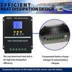MPPT 12V/24V/36V/48V Solar Charge Controller Tools 100A LCD Dual USB