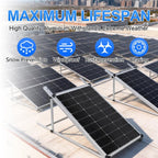 45in Adjustable Solar Panel Mounting Bracket Kit for RV, Roof, Boat & Off-Grid Systems