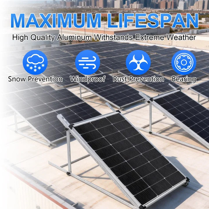 AeternaSol 45in Adjustable Solar Panel Mounting Brackets Kit Multifunction US