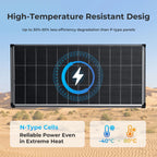 200W N-Type 18BB Bifacial Solar Panel High Conversion RV Home Off-Grid Battery