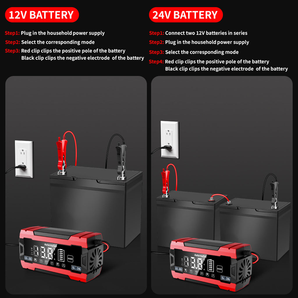12V battery charger Car Battery Charger Intelligent Pulse Repair Smart Automatic