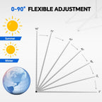 45in Adjustable Solar Panel Mounting Bracket Kit for RV, Roof, Boat & Off-Grid Systems
