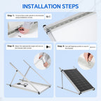 45in Adjustable Solar Panel Mounting Bracket Kit for RV, Roof, Boat & Off-Grid Systems