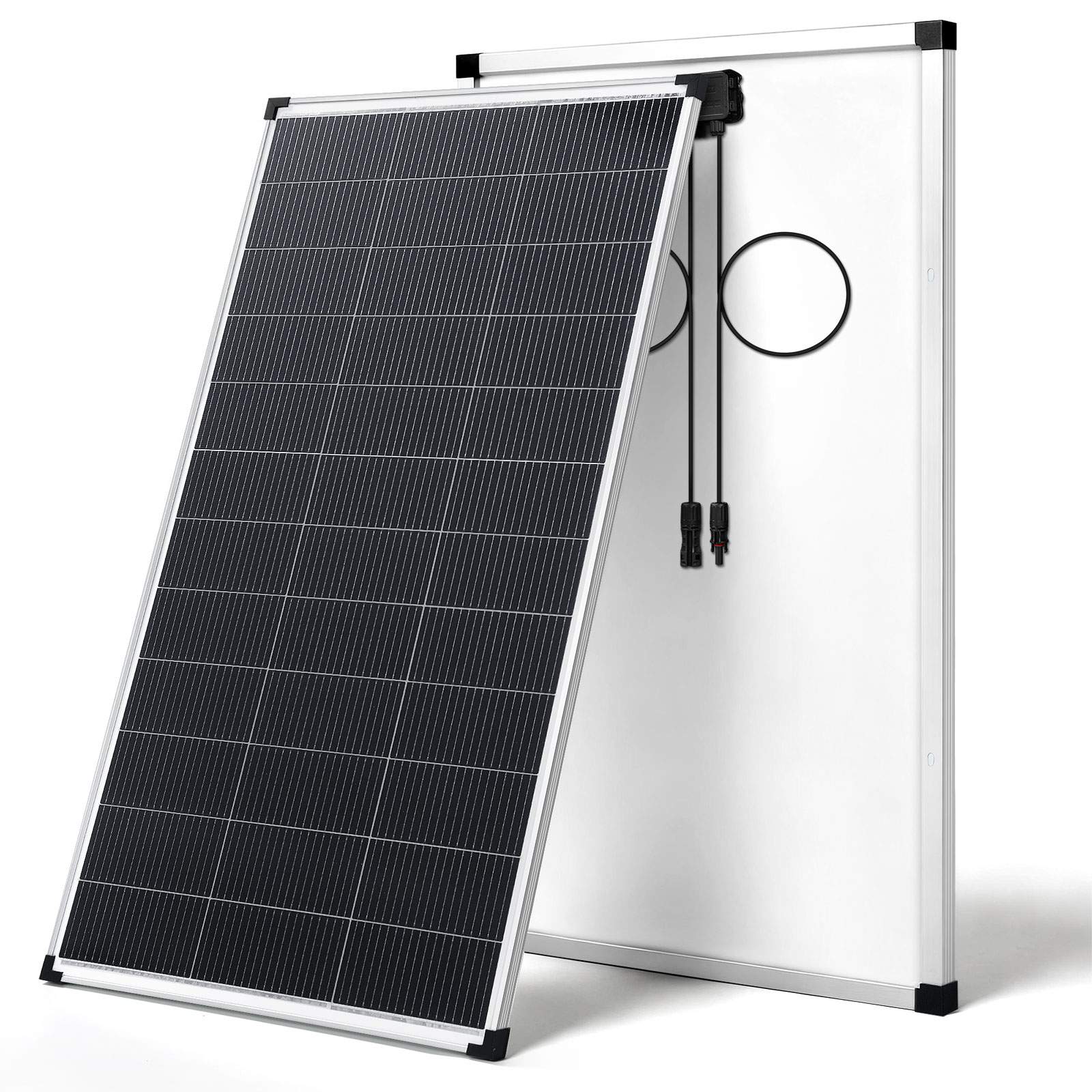 200/400 Watt Solar Panel,18BB N-Type A+ Monocrystalline Cell 25% High Efficiency 12V IP68 Waterproof Solar Panel for Rooftop, RV, Farm, Trailer, Marine, Home Off-Grid System (Black/Silver/Bifacial)