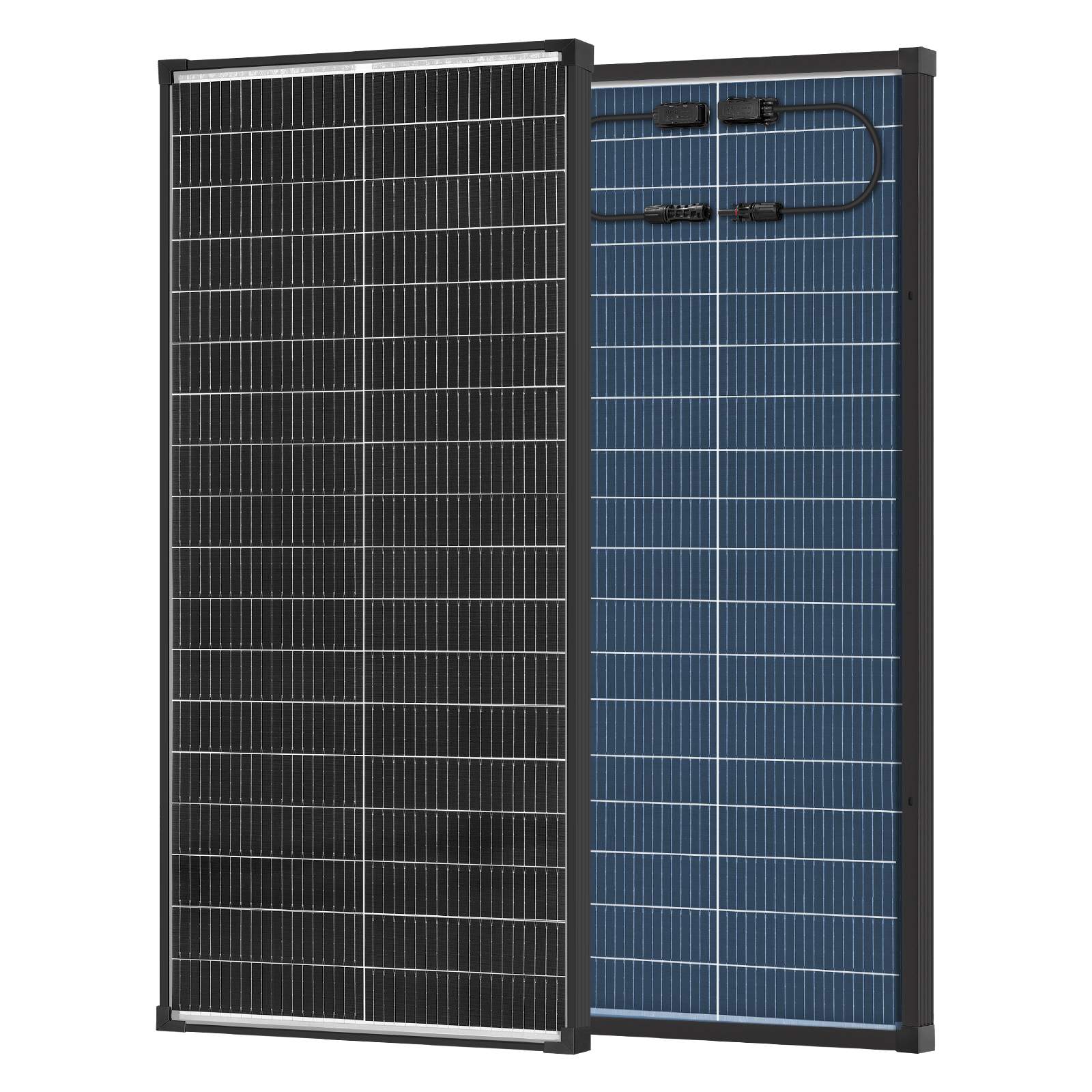 100W/200W/400W Solar Panel,N-Type 12V 18BB 25% High-Efficiency A+ Monocrystalline Cell IP68 Waterproof Solar Panel for RV Marine Boat Trailer Camper Rooftop Farm and Other Off-Grid System (Black/Silver/Bifacial)