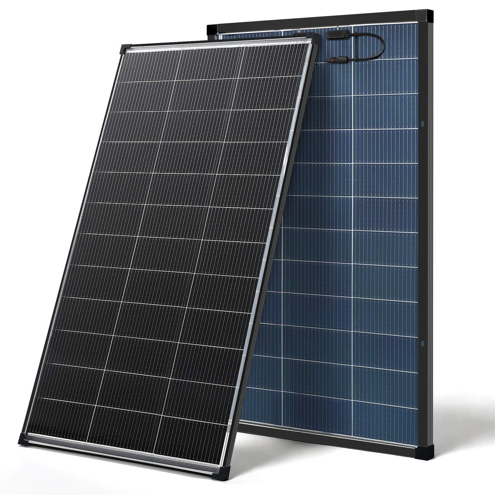 200/400 Watt Solar Panel,18BB N-Type A+ Monocrystalline Cell 25% High Efficiency 12V IP68 Waterproof Solar Panel for Rooftop, RV, Farm, Trailer, Marine, Home Off-Grid System (Black/Silver/Bifacial)