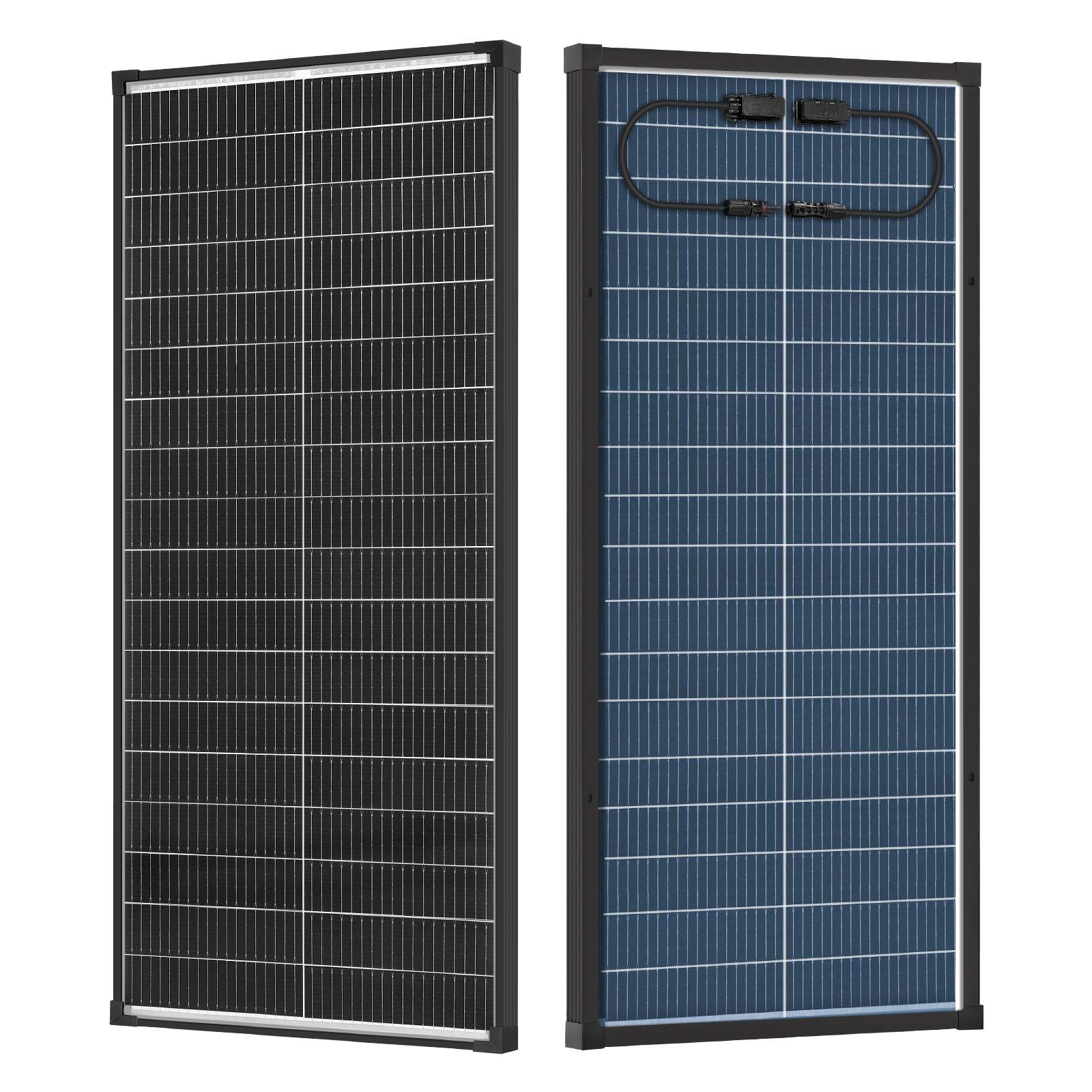 100W/200W/400W Solar Panel,N-Type 12V 18BB 25% High-Efficiency A+ Monocrystalline Cell IP68 Waterproof Solar Panel for RV Marine Boat Trailer Camper Rooftop Farm and Other Off-Grid System (Black/Silver/Bifacial)
