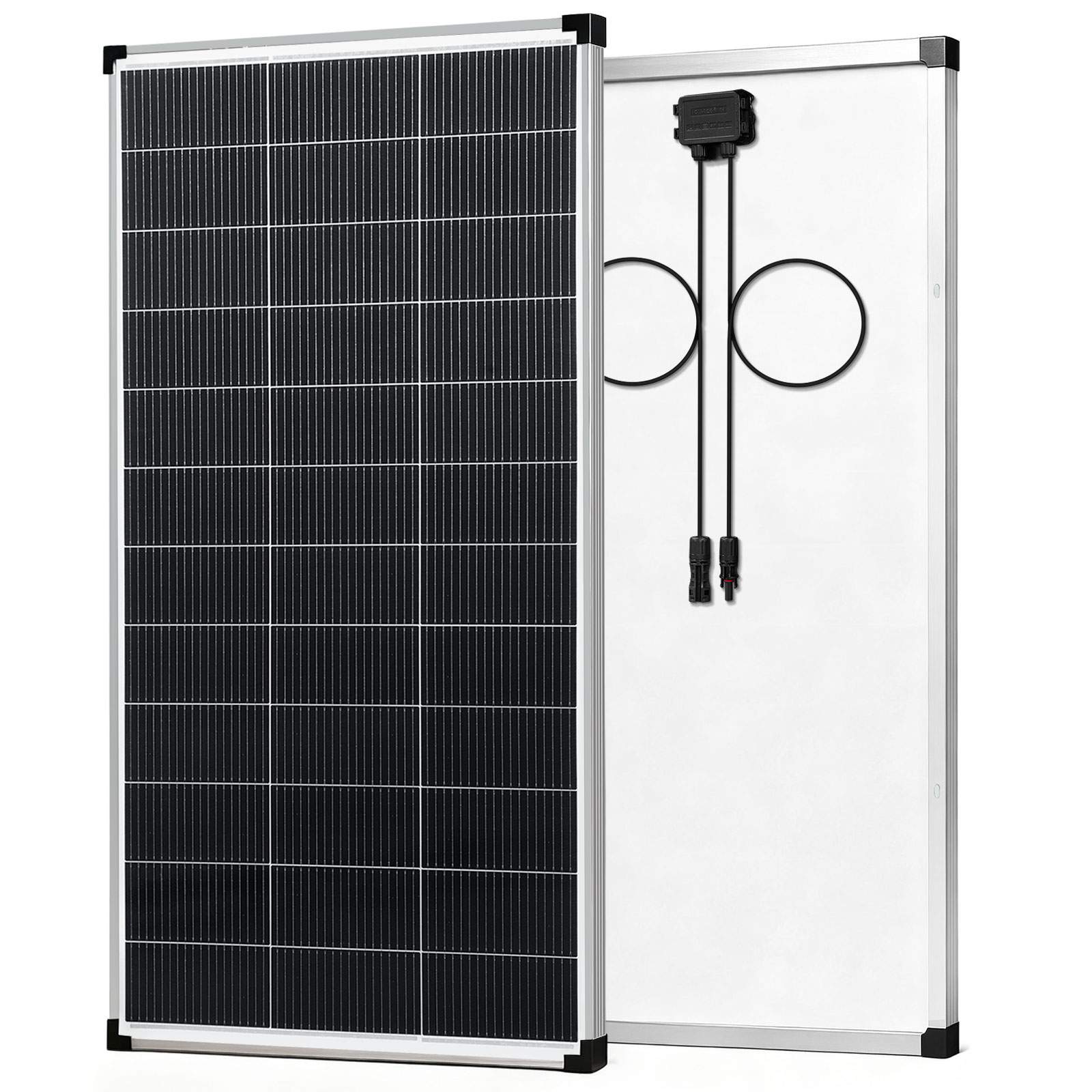 200/400 Watt Solar Panel,18BB N-Type A+ Monocrystalline Cell 25% High Efficiency 12V IP68 Waterproof Solar Panel for Rooftop, RV, Farm, Trailer, Marine, Home Off-Grid System (Black/Silver/Bifacial)