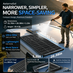 200W/400W Solar Panel N-Type, 12V N-Type 200 Watt Solar Panels 18BB 25.2% High-Efficiency IP68 Waterproof for RV Marine Trailer Camper Rooftop Farm Other Off-Grid System (200W Solar Panel Bifacial)