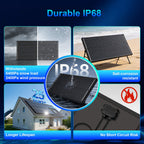 100W/200W/400W Solar Panel,N-Type 12V 18BB 25% High-Efficiency A+ Monocrystalline Cell IP68 Waterproof Solar Panel for RV Marine Boat Trailer Camper Rooftop Farm and Other Off-Grid System (Black/Silver/Bifacial)