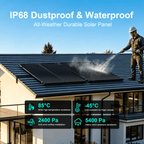200/400 Watt Solar Panels N-Type 24 Volt 200W Solar Panel 16BB 25.6% High-Efficiency Solar Cell,IP68 24V PV Module Power Charger for Class B Van RV Marine Cabin Roof Home Farm for 12V/24V Systems