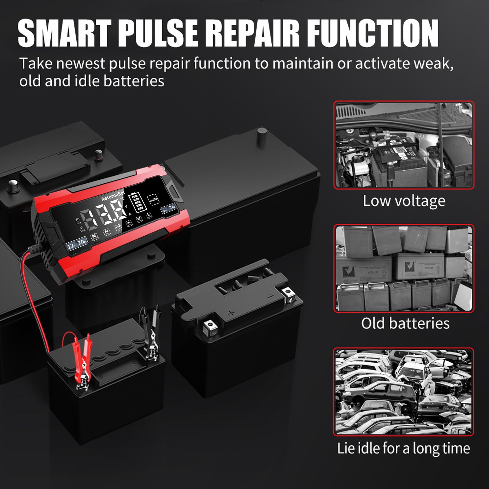 12V battery charger Car Battery Charger Intelligent Pulse Repair Smart Automatic