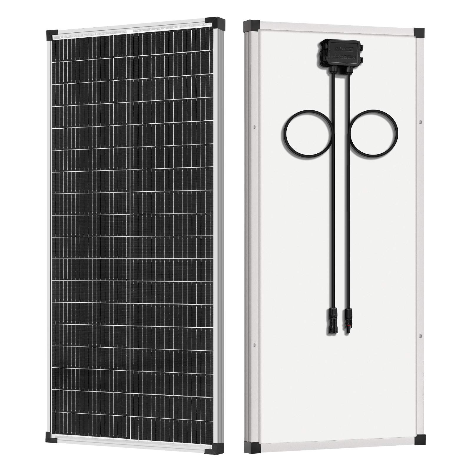 100W/200W/400W Solar Panel,N-Type 12V 18BB 25% High-Efficiency A+ Monocrystalline Cell IP68 Waterproof Solar Panel for RV Marine Boat Trailer Camper Rooftop Farm and Other Off-Grid System (Black/Silver/Bifacial)