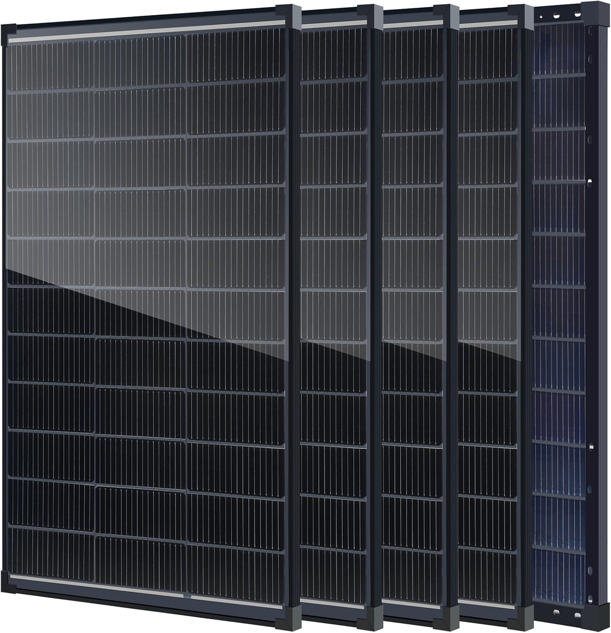 4er-Set 100W N-Typ Solarpanels, 25,6 % hocheffizientes monokristallines PV-Modul mit IP68-Anschlussdose für Wohnmobile, Camping und Zuhause