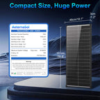 100W/200W/400W/800W/1200W/1600W N-Type Solar Panel, 12V 18BB 25.2% High-Efficiency IP68 Waterproof Solar Panels for RV, Marine, Trailer, Camper, Rooftop, Farm & Other Off-Grid Systems