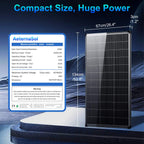 200/400 Watt Solar Panel,18BB N-Type A+ Monocrystalline Cell 25% High Efficiency 12V IP68 Waterproof Solar Panel for Rooftop, RV, Farm, Trailer, Marine, Home Off-Grid System (Black/Silver/Bifacial)