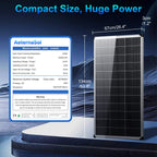 200/400 Watt Solar Panel,18BB N-Type A+ Monocrystalline Cell 25% High Efficiency 12V IP68 Waterproof Solar Panel for Rooftop, RV, Farm, Trailer, Marine, Home Off-Grid System (Black/Silver/Bifacial)
