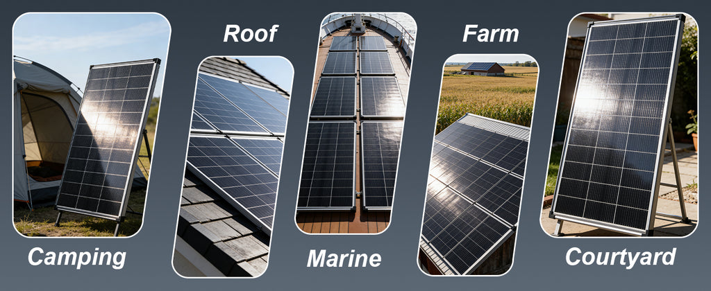200W N-Type 18BB Bifacial Solar Panel High Conversion RV Home Off-Grid Battery