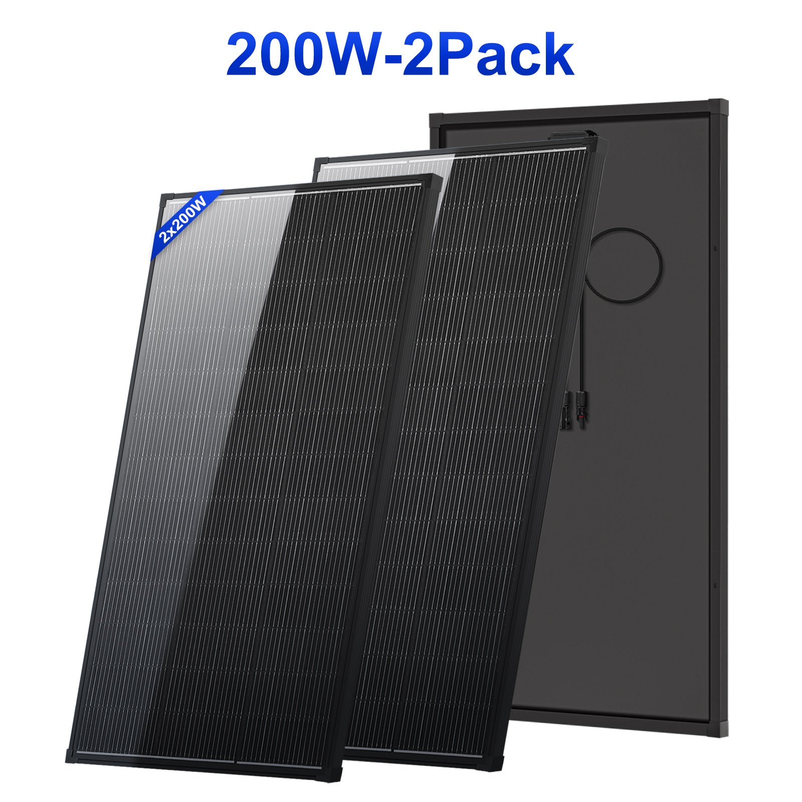 400W (200W*2) 18V Solar Panel N-Type Mono 18BB Roof RV Boat Off-Grid Battery