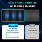 100W/200W/400W/800W/1200W/1600W N-Type Solar Panel, 12V 18BB 25.2% High-Efficiency IP68 Waterproof Solar Panels for RV, Marine, Trailer, Camper, Rooftop, Farm & Other Off-Grid Systems