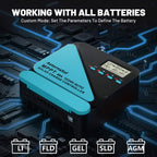 40A Solar Charge Controller, 12V/24V MPPT Controller, Adjustable LCD with Timer, Dual USB Ports, for RV, Boat, Cabin, Off-Grid Systems, Compatible with FLD/LiFePO4/SLD/GEL/AGM (Blue)/(Orange)