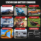12V/24V 20A Car Battery Charger Intelligent Pulse Repair Smart Automatic for Car