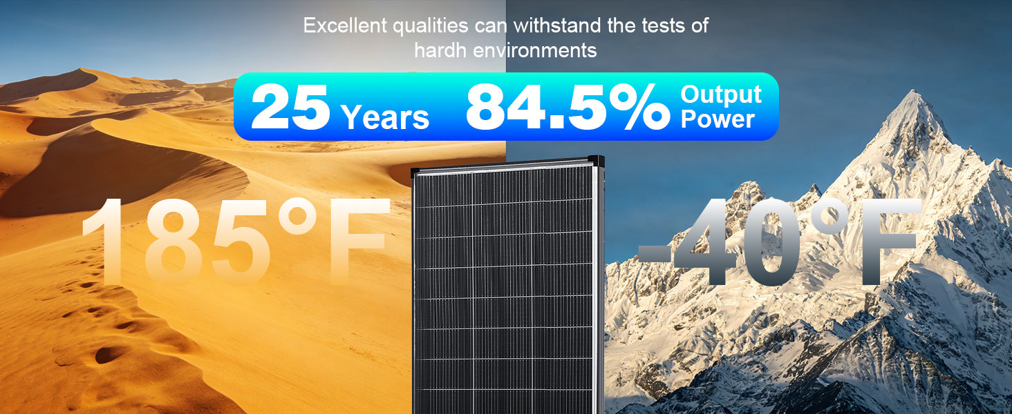 200W N-Type 18BB Bifacial Solar Panel High Conversion RV Home Off-Grid Battery