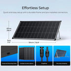 200W N-Type 18BB Bifacial Solar Panel High Conversion RV Home Off-Grid Battery
