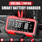 12V/24V 20A Car Battery Charger Intelligent Pulse Repair Smart Automatic for Car