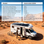 225Watt 12V Solar Panel N-Type 0BB Anti-Shading Mono Off Grid RV Roof Home 200w