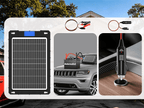 12V Solar Car Battery Charger 12W Waterproof Portable Solar Trickle Charger Maintainer with Smart PWM Controller for Car, Automotive, Motorcycle, Boat, Marine, RV,Trailer, Snowmobile, etc.