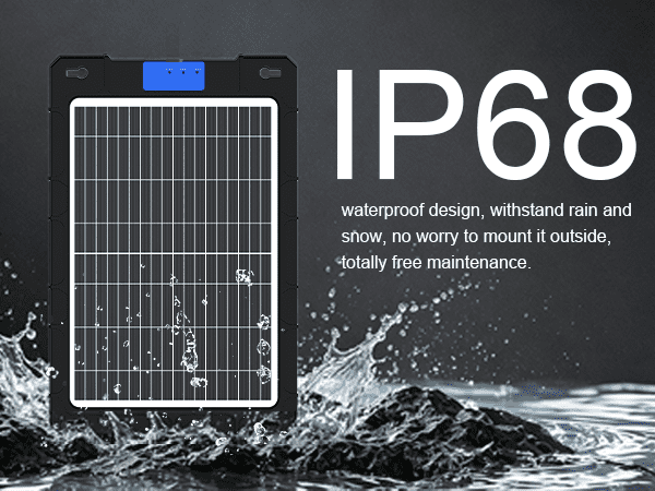 12V Solar Car Battery Charger 12W Waterproof Portable Solar Trickle Charger Maintainer with Smart PWM Controller for Car, Automotive, Motorcycle, Boat, Marine, RV,Trailer, Snowmobile, etc.