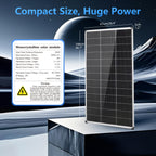 200/400 Watt Solar Panel, 18 Volt Solar Panels for RV, 25% High Efficiency N-Type 18BB PV Module Solar Charger Waterproof IP68 for 12V Battery Shed Van Camp Boat Home Farm Off-Grid(56.7"x26.4"x 1.2")