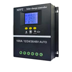 MPPT 12V/24V/36V/48V Solar Charge Controller Tools 100A LCD Dual USB