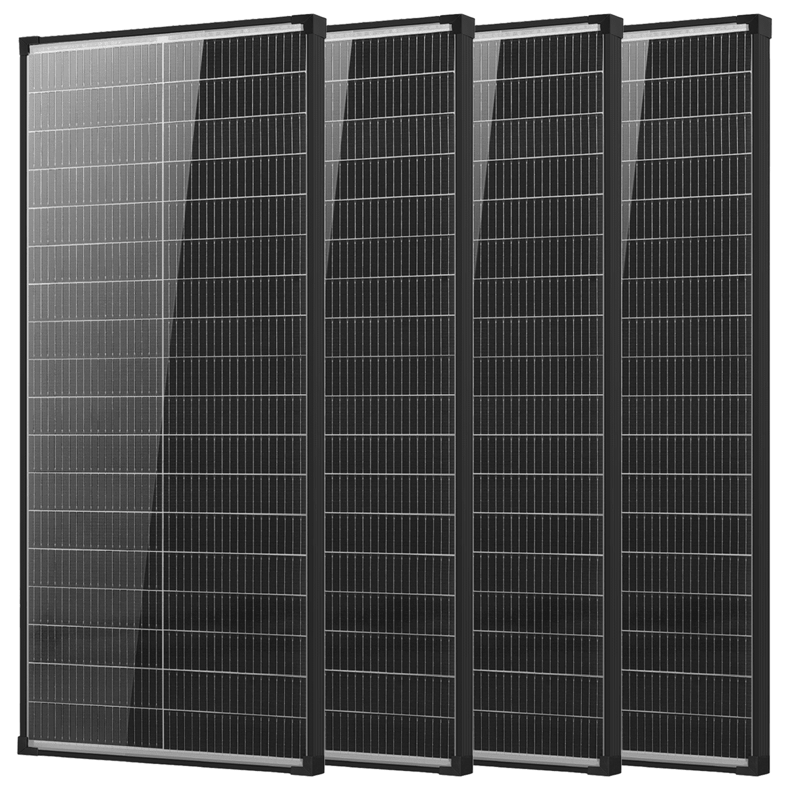 100W/200W/400W Solar Panel,N-Type 12V 18BB 25% High-Efficiency A+ Monocrystalline Cell IP68 Waterproof Solar Panel for RV Marine Boat Trailer Camper Rooftop Farm and Other Off-Grid System (Black/Silver/Bifacial)