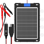 12V Solar Car Battery Charger 12W Waterproof Portable Solar Trickle Charger Maintainer with Smart PWM Controller for Car, Automotive, Motorcycle, Boat, Marine, RV,Trailer, Snowmobile, etc.