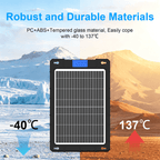 12V Solar Car Battery Charger 12W Waterproof Portable Solar Trickle Charger Maintainer with Smart PWM Controller for Car, Automotive, Motorcycle, Boat, Marine, RV,Trailer, Snowmobile, etc.